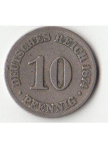 GERMANIA  10 Pfennig 1874 Zecca C